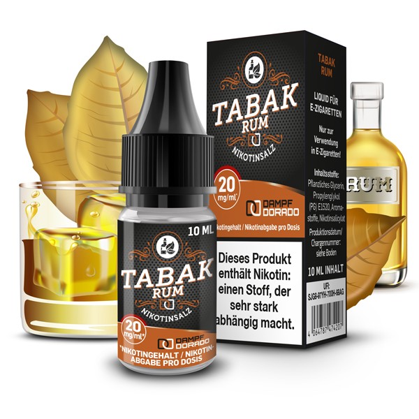 Liquid Tabak-Rum - Dampfdorado Nikotinsalz