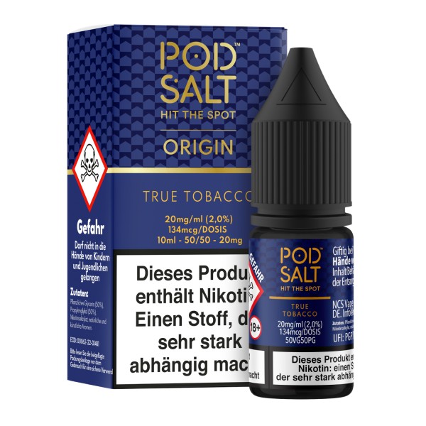 Liquid True Tobacco - Pod Salt Origin Nikotinsalz